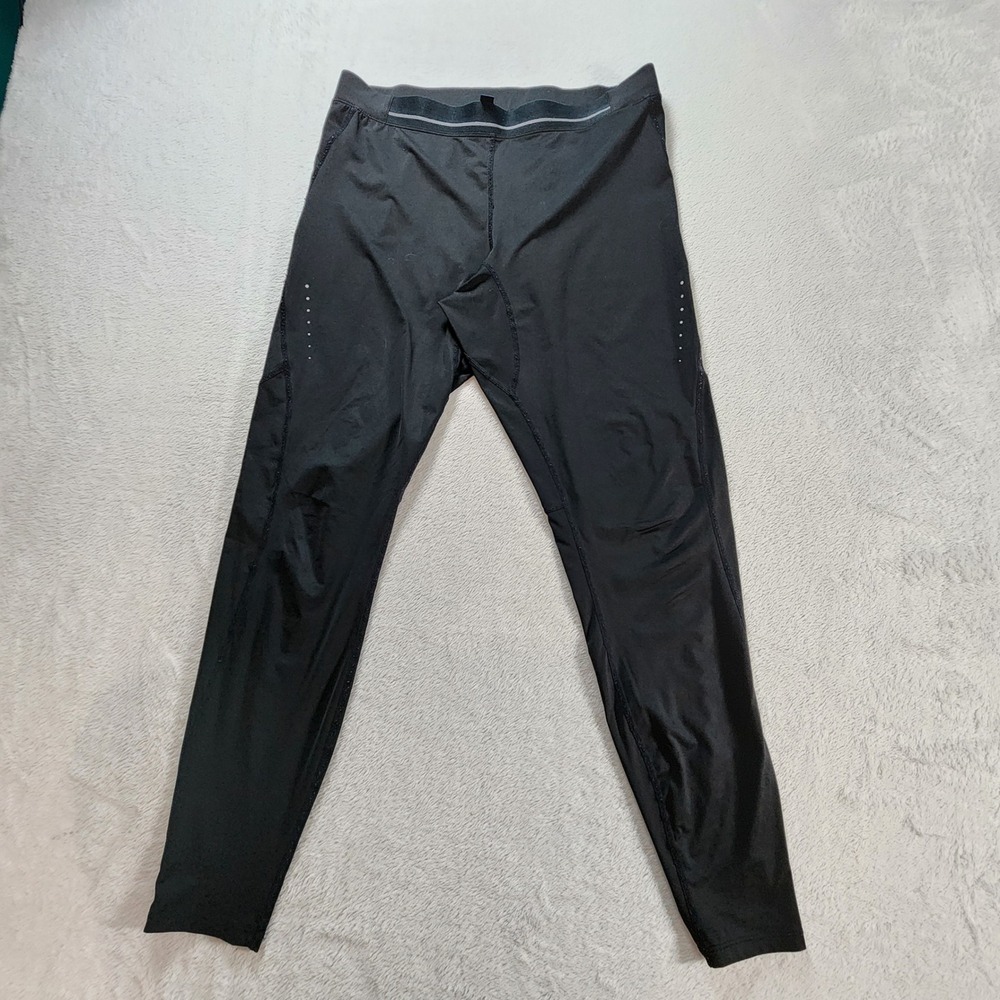 MEC Active By Nature Running Tights Mens Medium Black Reflective Athletic Pants